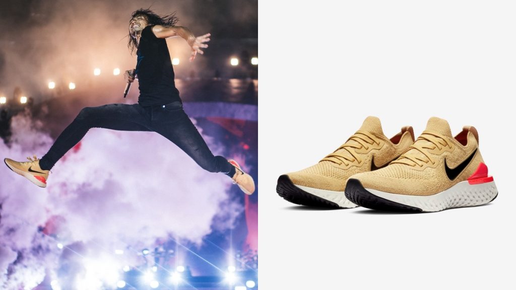 nike epic react flyknit mens gold