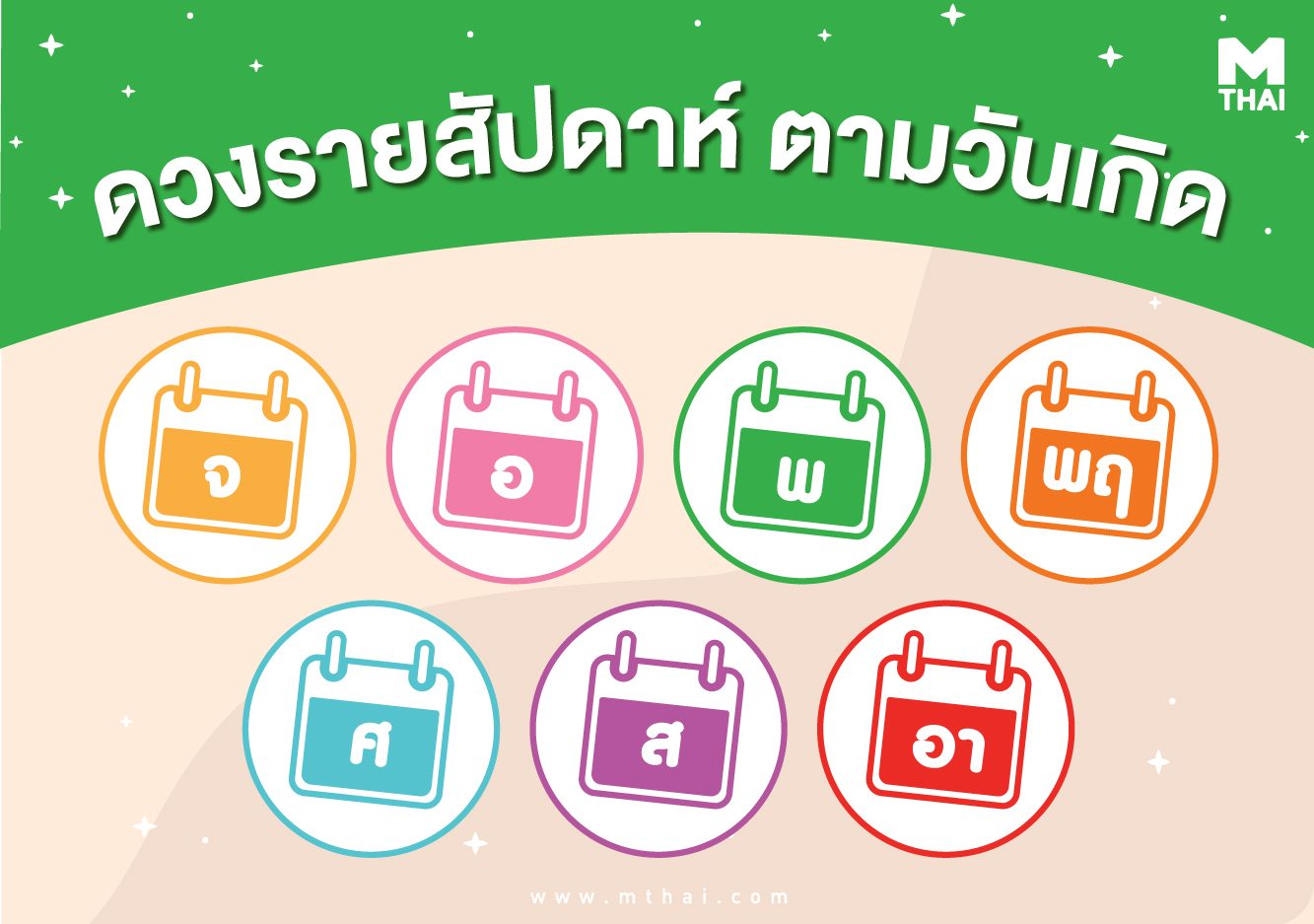 ดวงตามวันเกิดประจำสัปดาห์ ดวงรายสัปดาห์