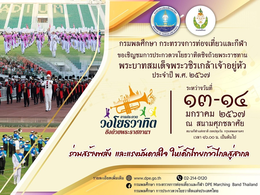 กรมพละศึกษา วงโยกรมพละ วงโยธวาทิตชิงถ้วยพระราชทาน