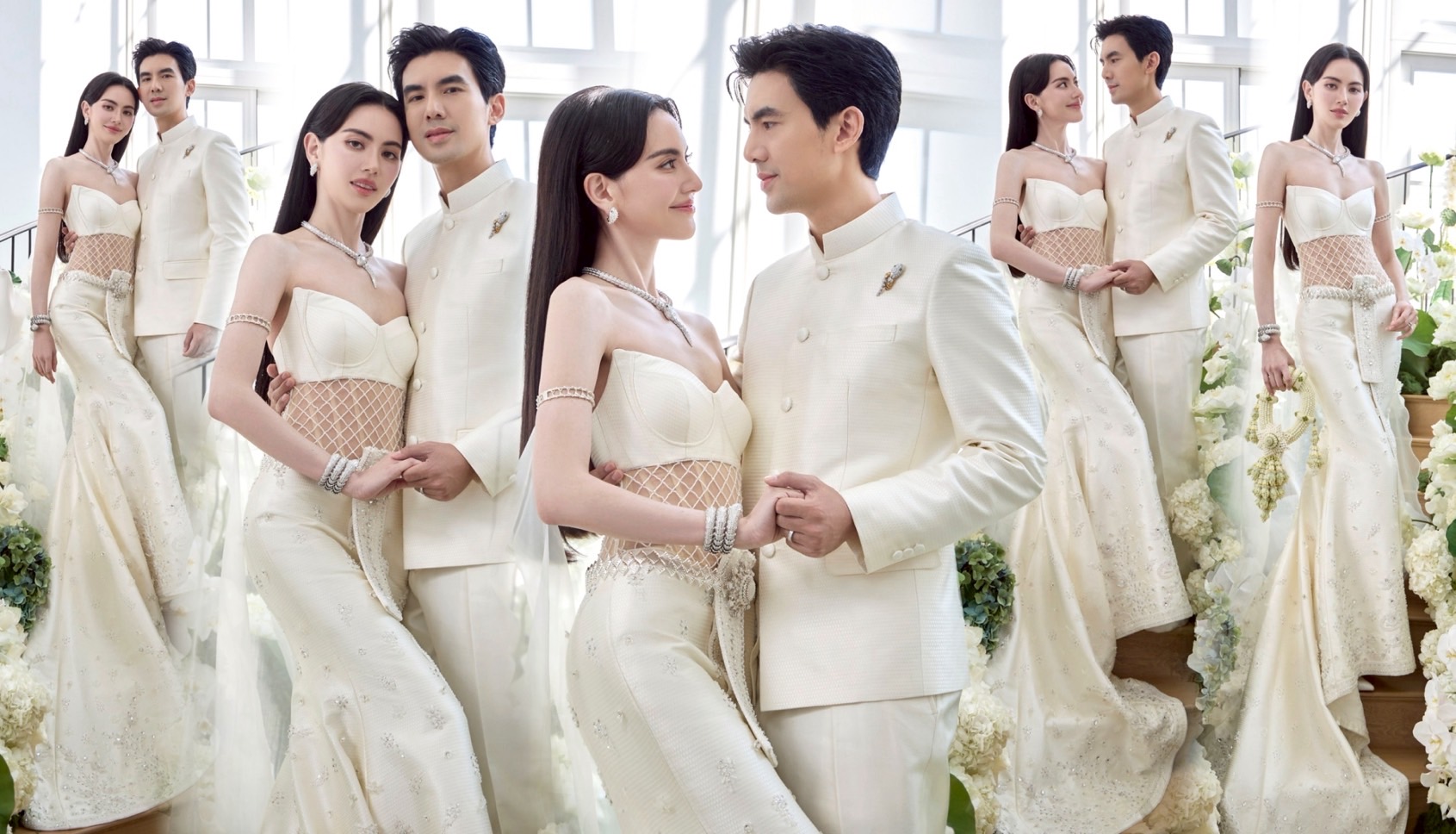 ชุดแต่งงานดารา ชุดไทยประยุกต์ วนัช กูตูร์ ใหม่ ดาวิกา-เต๋อ ฉันทวิชช์