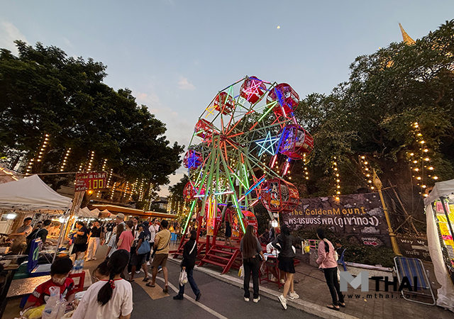 งานวัด จรัสแสงแห่งศรัทธา ภูเขาทอง วัดสระเกศ สวดมนต์ข้ามปี