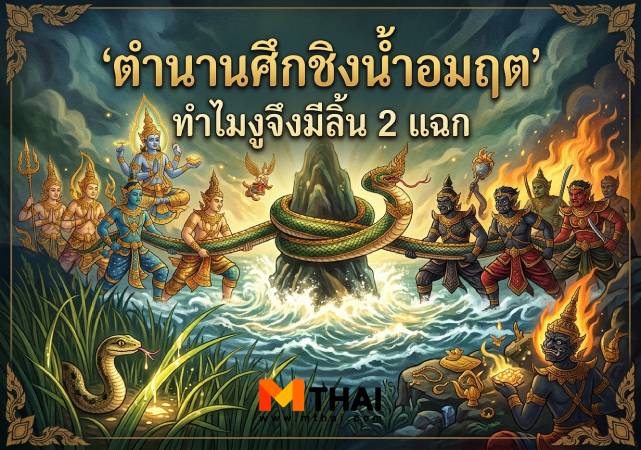 กวนเกษียรสมุทร ทำไมงูจึงมีลิ้น 2 แฉก นาคี 3 ครุฑา นาคี พญาครุฑ พญานาค